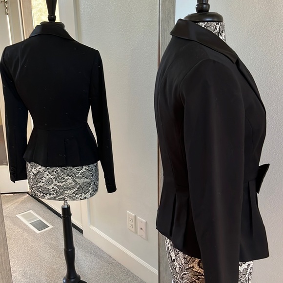 White House Black Market Black Jacket Size 4 - Picture 3 of 14